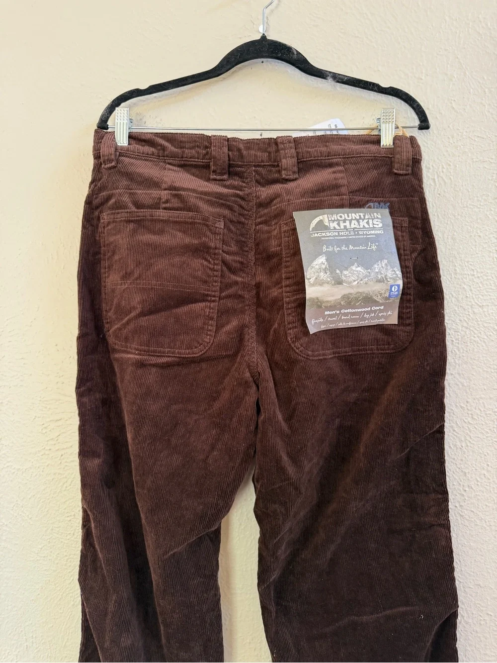 NWT Mountain Khakis cottonwood brown corduroy pants